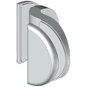 4419 Íves üveg-üveg rögzítő, egy furattal